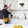 thumbnail image 6 of Uxcell 5 mm Iron Cabinet Kitchen Inset with Screws for Traditional Cabinet Door 2 Set Bronze, 6 of 7