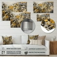 thumbnail image 4 of Designart "Bohemian Medley Yellow And Cream II" Boho Mosaic Metal Wall Decor, 4 of 5