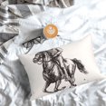 thumbnail image 3 of Salouo Cowboy Ride A Horse Pattern Pillow Cases,1PC Pillow Covers with Envelope Closure Decorative Pillow Case for Bed Couch,Pillows Not Included-16"x24", 3 of 6