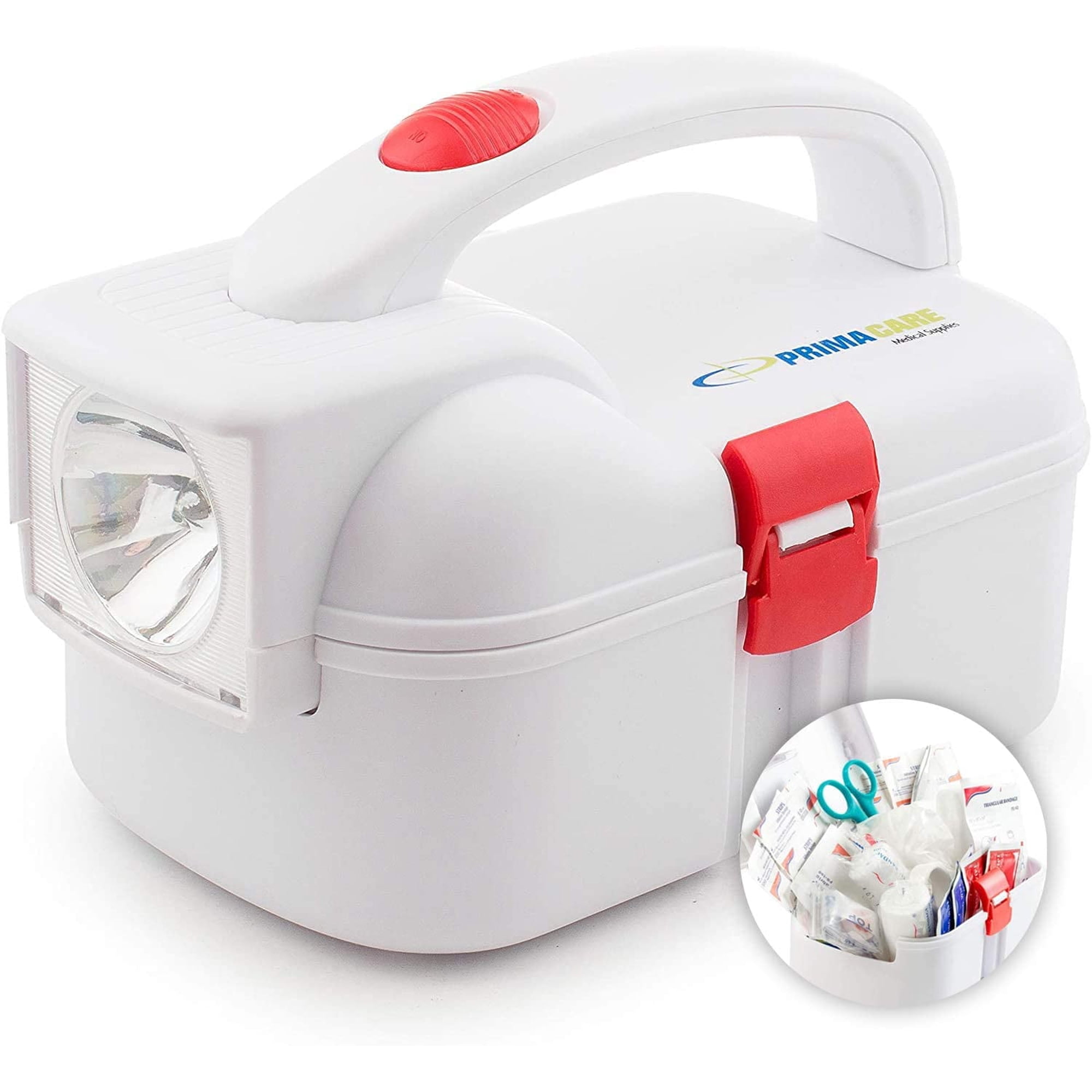 Primacare KB-9005 Emergency First Aid Survival Kit Includes Built-In Flashlight