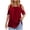 Red, variant on Staron Plus Size Tops for Women Off Shoulder Casual Round Neck Short Sleeve Loose Fitting Basic Comfy Summer Vacation Beach Party Shirt, Pink 5XL