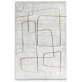 thumbnail image 4 of Dima Grey Striped Acrylic Area Rugs for Living Room Jacquard Textured Modern Rugs Soft Geometric Rug for Bedroom Mid Century Washable Rug Non-Slip Bohemian Carpet Perfect for Dining Room Office Beige, 4 of 5