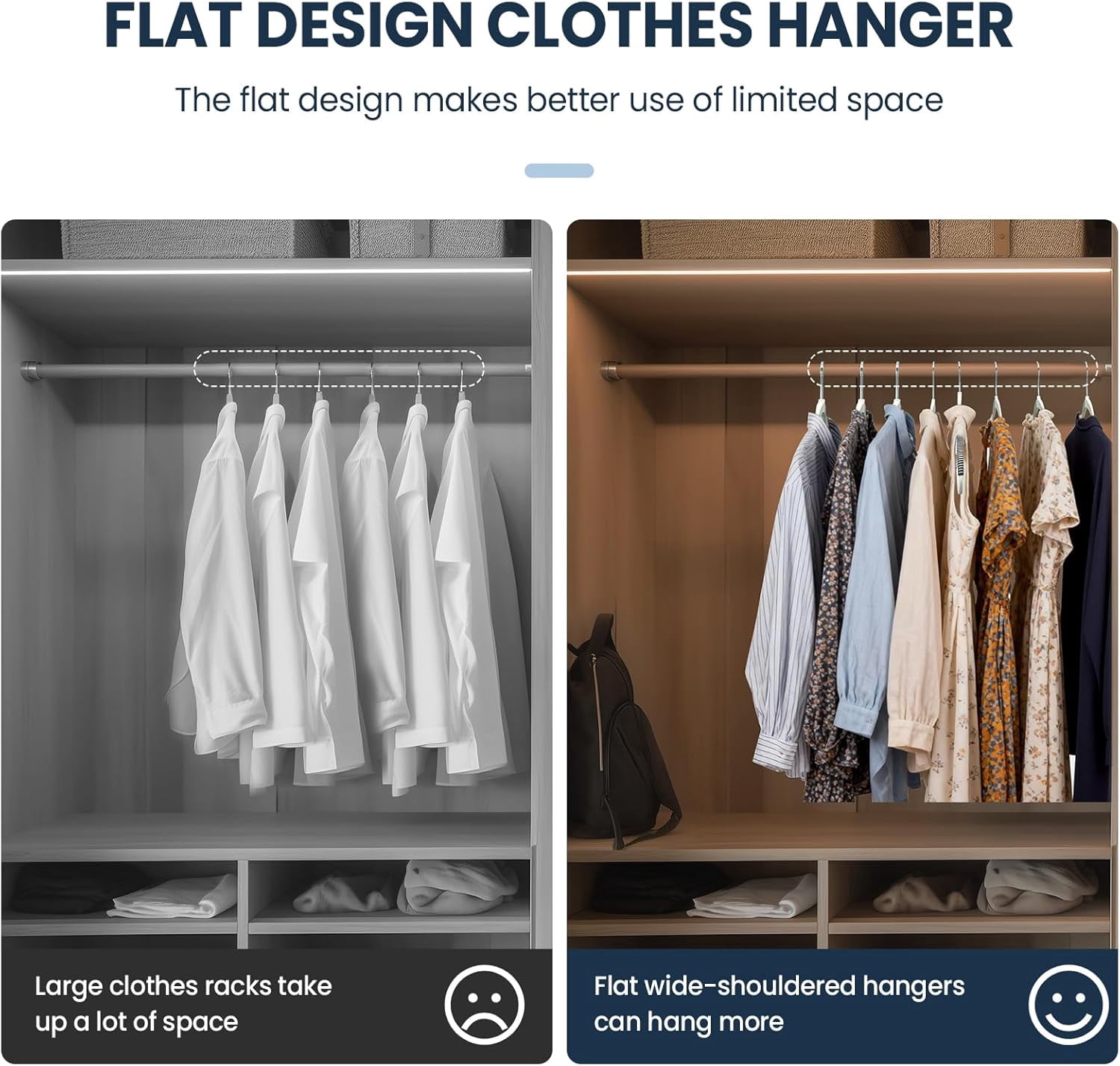 60 Pack Plastic Clothes Hangers, Space-Saving, Non-Slip, 360 °   Rotation Hook, Slim and Space Saving, Coat Hangers Suitable for Shirts