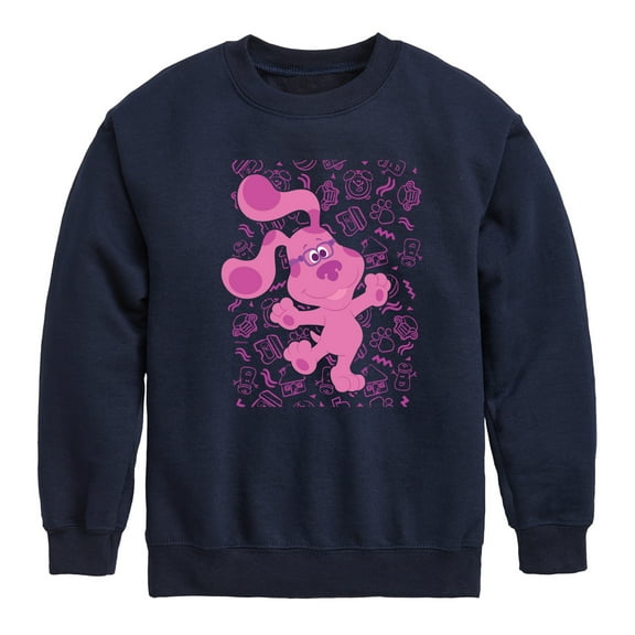 Blue's Clues & You! - Magenta Excited - Toddler & Youth Crewneck Fleece Sweatshirt