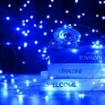 thumbnail image 3 of 66 FT 200 LED Silver Wire String Lights Fairy String Lights Battery Operated Waterproof 8 Modes LED String Lights with Remote Control Decor for Christmas Wedding Party Blue 2Pack, 3 of 8