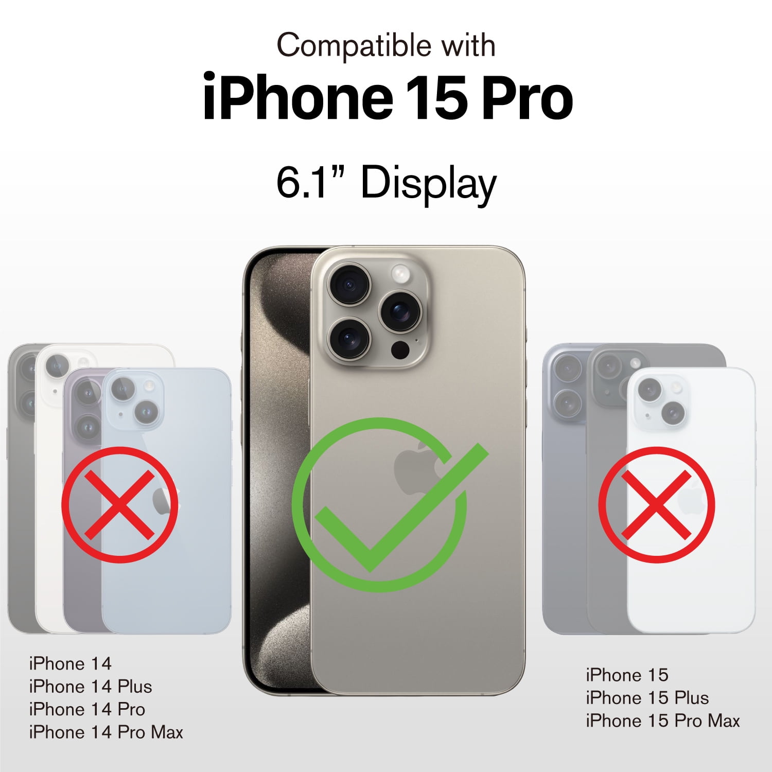 VENA vCommute Wallet Case Compatible with Apple iPhone 15 Pro (6.1"), (Military Grade Drop Protection) Flip Leather Cover Card Slot Holder with Kickstand - Silver / Blue / Black