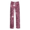 thumbnail image 5 of ClodeEU Womens Sequin Wide Leg Pants,Elastic Waisted Sparkly Glitter Pant For Party Pink,Womens Plus M, 5 of 5