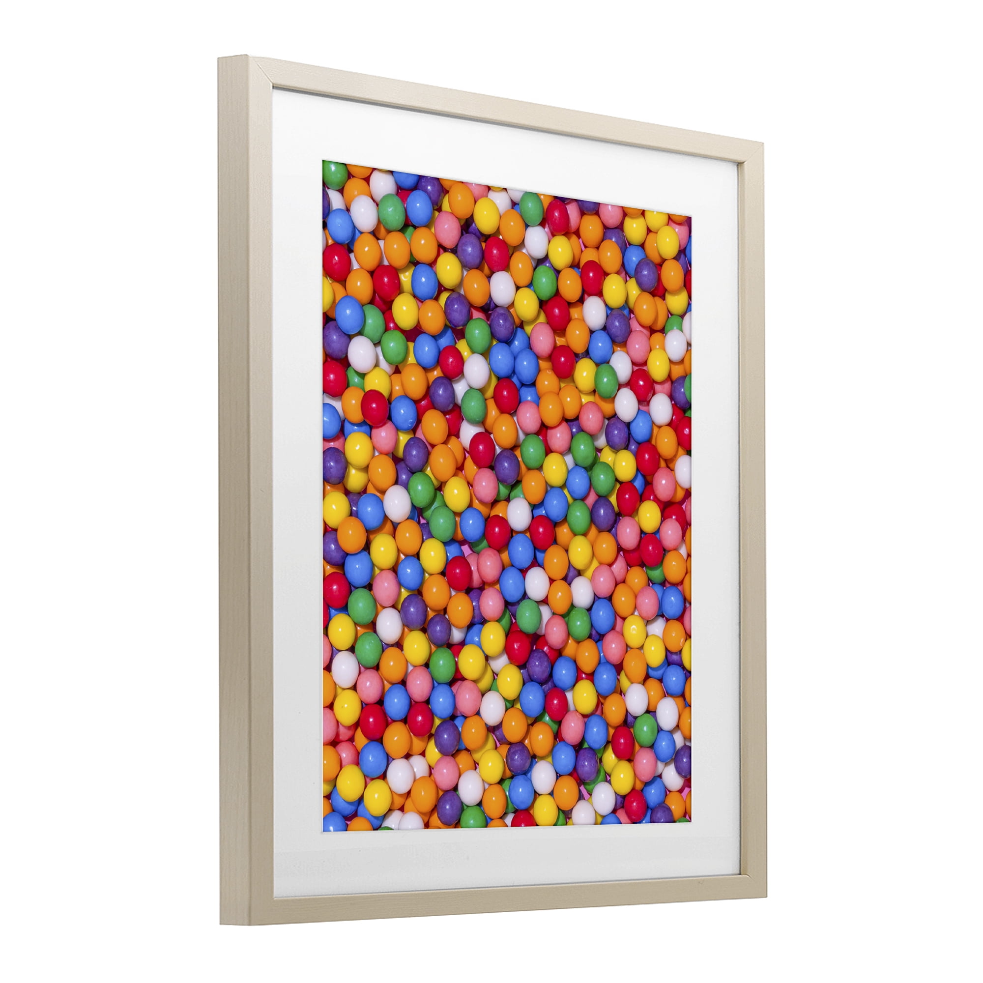 Stupell Industries Colorful Gumballs Close Up Birch Framed Print Under Glass, design by LISH Creative