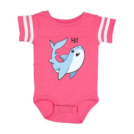 

Inktastic Hi!- cute shark Gift Baby Boy or Baby Girl Bodysuit