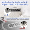 thumbnail image 6 of 2x10 Inches 4 Pack Heavy Duty Walkable Floor Register - Easy Adjust Air Supply Lever Decorative Floor Vent Covers, Savannah Design Vent Covers for Home - Satin Nickel, 6 of 7