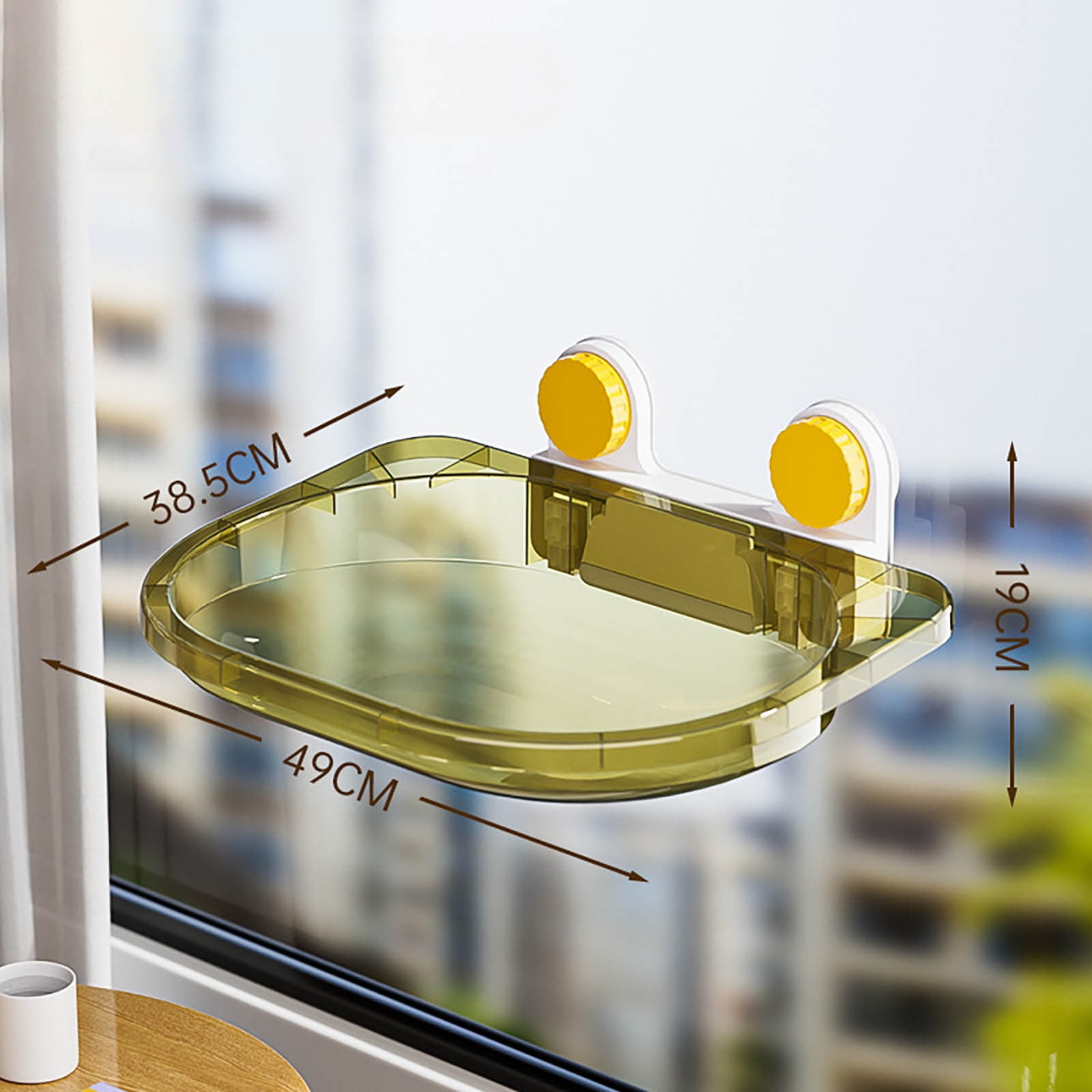FEISHENTT Cat Window Bed - Transparent Window Hammock, Safety Cat Shelves for Small Cats, Transparent Cat Perch, Suction Cups, Space Saving Cat Seat