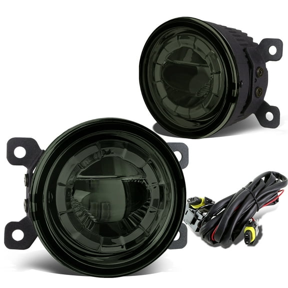DNA Motoring FL-ZTL-204-SM For 2005 to 2020 Acura Honda Ford Lincoln Infiniti Nissan Subaru Smoke Lens OE Style LED Projector Fog Lights 06 07 08 09 10 11