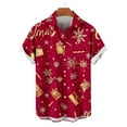 thumbnail image 4 of Blusa y camisa de manga corta con cuello vuelto para hombre, blusa informal de moda con cuello vuelto, blusa estampada de manga corta con botones, blusa de poliéster para hombre, 4 of 6