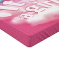 thumbnail image 2 of Ambesonne Pink Fitted Sheet, Its a Girl Words, Full Size, Pale Pink, 2 of 3