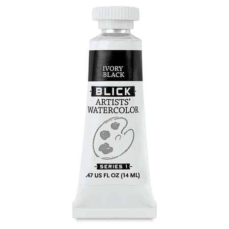 Blick Artists' Watercolor - Ivory Black, 14 ml tube