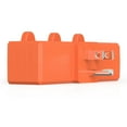 thumbnail image 4 of Triple Outlet Extender, Heavy Duty 3-Prong Grounded Wall Tab, 3-Outlet Extender Adapter Plug with 3 Electrical Outlets, ETL Listed, Orange （3 pack), 4 of 5