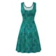 thumbnail image 4 of Vestido casual de verano para mujer, sin mangas, hasta la rodilla, plisado, cuello redondo, estampado Fridja  hjkh2425, 4 of 5