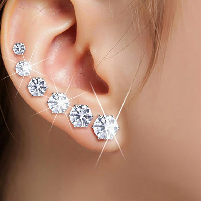 925 Sterling Silver Fuchsia Cubic Zirconia Turtle Screw Back Earrings for  Girls