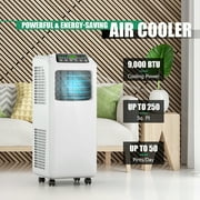 Costway EP23048 10000 BTU Portable Air Conditioner and Dehumidifier Function in White with Window Kit Remote