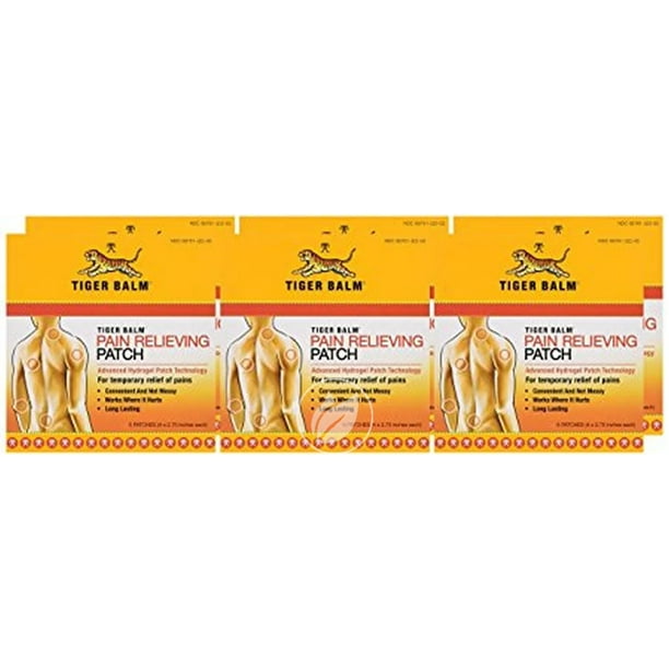 Tiger Balm Tiger Balm Patch 4x2.75 inch Regular Size Display 6 Pc, Pack