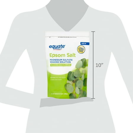 Equate Epsom Salt, Eucalyptus & Spearmint, 3 lbs, Compare to Dr Teal's® Epsom Salt Soaking Solution