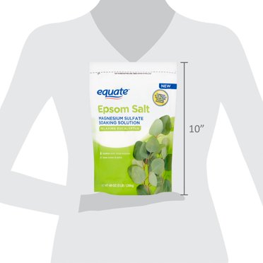 Equate Epsom Salt (Magnesium Sulfate) – Unscented, 128 Oz (8lb) – Made In USA