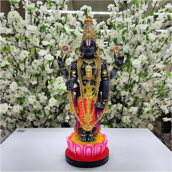 Tirupati Balaji Statue Lord Balaji Idol Lord Vishnu Idol Shree Venkateswara Sculpture Incarnation of Vishnu Venkata Statue Srinivasa Statue Lord Balaji Murti Tirupati Balaji Figurine - AtoZ India Cart