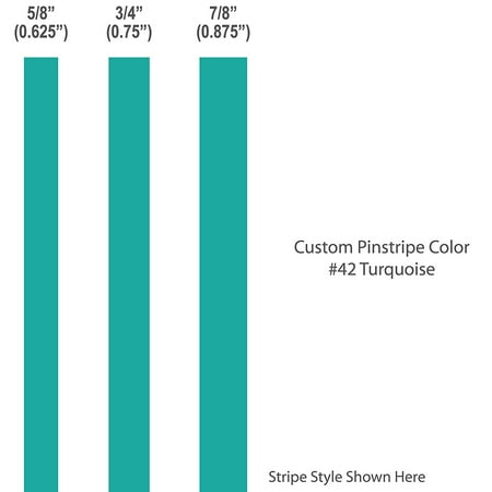 Turquoise Vinyl - 7/8“ inch wide Pinstripes. / TURQUOISE / car truck auto vehicle door boat bike vinyl sticker pin strip pinstriping tape custom decal / By 1060 Graphics.