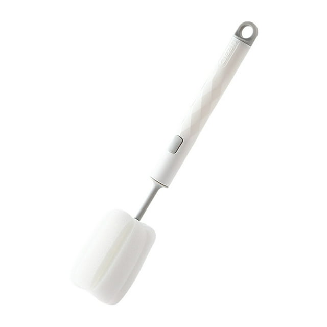 PP and Sponge Cup Cleaning Brush with Adjustable Length for Easy Bottom Cleaning