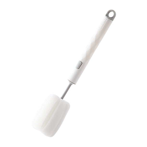 Cepillo ajustable para botellas - PP + esponja, mango largo, para limpieza de vasos