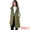 Green, variant on Women's Long Puffer Vest Casual Sleeveless Hooded Down Jacket M Coffee