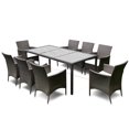 thumbnail image 1 of Gymax 9PCS Patio Furniture Set Dining Brown Rattan Table Chairs Cushions Garden, 1 of 8