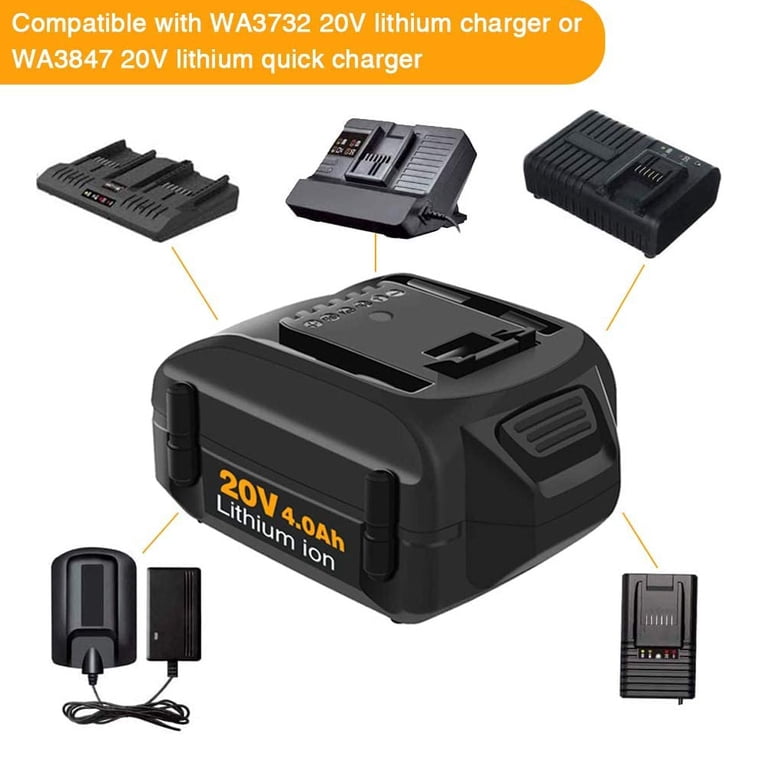 Customer reviews for Worx WA3578 20-Volt MaxLithium Power Share 4.0 Ah Rechargeable Battery, Black Customer reviews for Worx WA3578 20-Volt MaxLithium Power Share 4.0 Ah Rechargeable Battery, Black