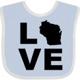 thumbnail image 3 of Inktastic Love Wisconsin Boys or Girls Baby Bib, 3 of 4