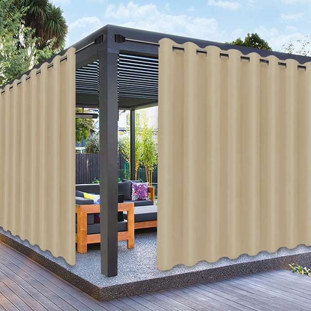 PureFit Rideaux d'Extérieur pour Patio Imperméables et Résistants aux Intempéries, Rideaux d'Extérieur Résistants aux UV et à la Décoloration pour Gazebo, Véranda avant, Pergo