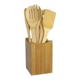 thumbnail image 2 of Cuchara de bambú de madera Natural espátula práctica para cocinar mezclar Likrtyny agitar utensilio de cocina accesorios para el hogar, 2 of 7