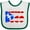 White and Green, variant on Inktastic Puerto Rico Flag in Text Boys or Girls Baby Bib
