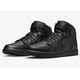 thumbnail image 1 of N I-K-E A i r-Jor-dan 1 Mid Triple Black Shoes Sneakers Black 49.5 US 15 554724-093-, 1 of 6