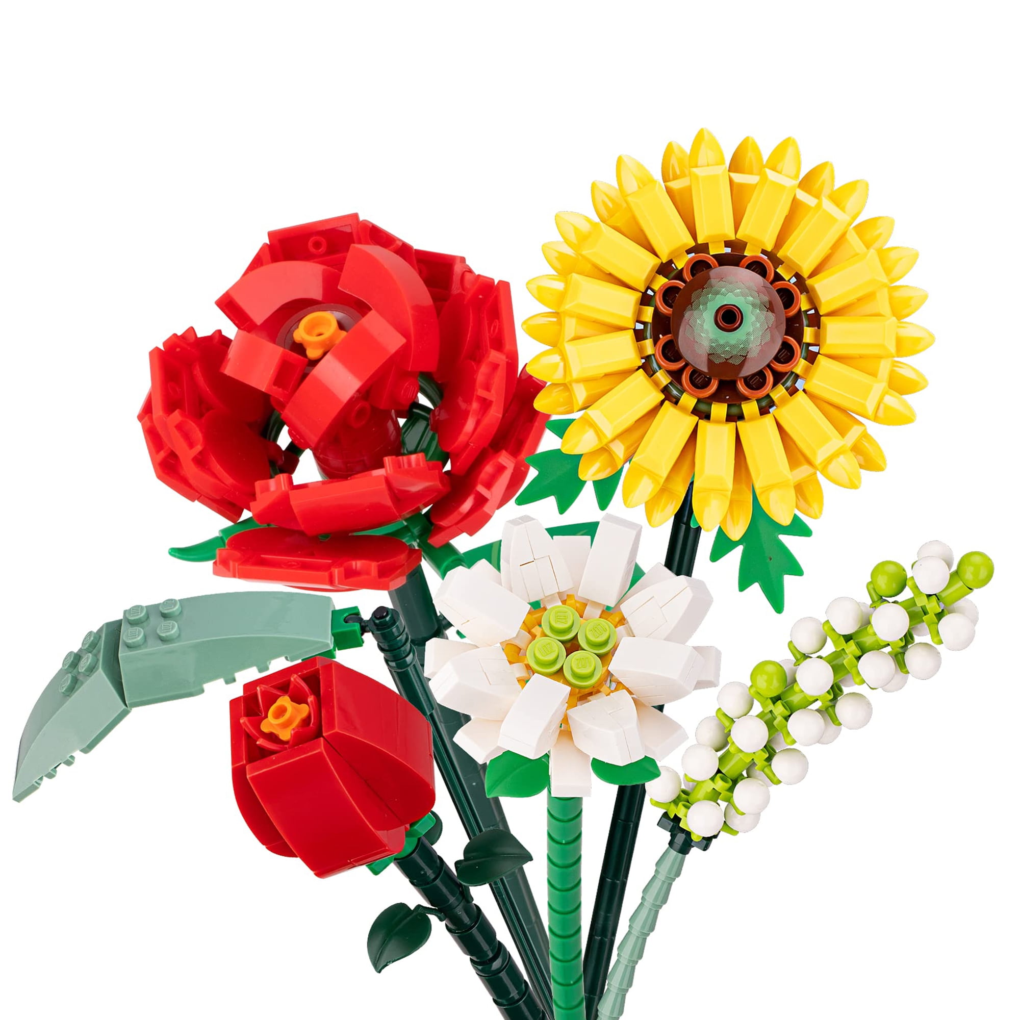 ACDMSACM Mini Sunflowers Building Blocks Flower Bouquet Plant Model Set ...