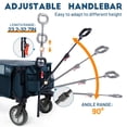thumbnail image 2 of Timber Ridge Collapsible Outdoor Folding Wagon Cart Heavy Duty Camping Patio Shopping Garden Cart with Side Bag Cup Holder, Blue, 2 of 5