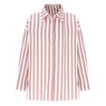 thumbnail image 6 of XFYSSS Plus Size Tops for Women Button Down Shirt V Neck Long Sleeve Striped Casual Tops Shirts XL-5XL, 6 of 8