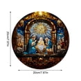 thumbnail image 3 of Round Acrylic Christmas Jesu Decoration Reveal Hanging Plaques Holiday Wall Decoration, 3 of 5