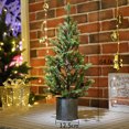 thumbnail image 2 of Flocking artificial Christmas tree, desktop cedar Christmas tree, indoor Christmas decorations, 2 of 5