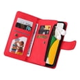 thumbnail image 5 of Case for Samsung Galaxy A03 Cover Zipper Pocket Wallet Case Magnetic Protective - Red, 5 of 5