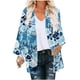 thumbnail image 2 of Cárdigan para mujer, estampado floral, manga abullonada, tipo kimono, holgado, de gasa, informal, para cubrirse, 2 of 5