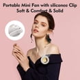 thumbnail image 3 of Wrongduck Portable Clip Fan 2026 Upgrade, Mini Bladeless USB Rechargeable Fan with 3 Speeds, Silent Wearable Cooling Fan for Shirt Waist Outdoor Travel Office, 3 of 8