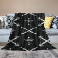 thumbnail image 2 of Orinice Swords Pattern Black and White Warm Lightweight Blanket Soft Fleece Blankets for All Seasons - Perfect Decor for Living Rooms, Sofa, Office - Multiple Sizes Available 60x80in, 2 of 6
