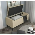 thumbnail image 3 of HMD Banc de Rangement Rembourré en Braylen 42", Beige, 3 of 5
