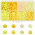 thumbnail image 1 of 1360 cuentas espaciadoras de 4 mm, 8 colores amarillos, para hacer joyas., 1 of 6
