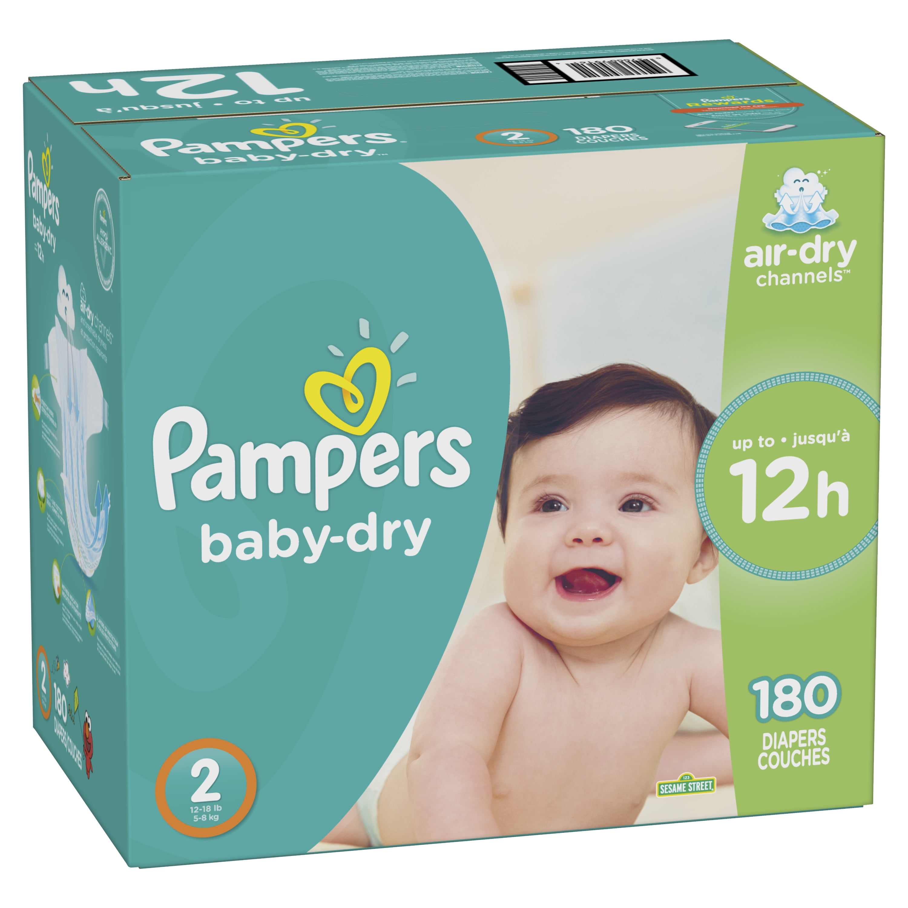 PAMPERS BABY-DRY TAILLE 2 146 COUCHES (4-8 KG)
